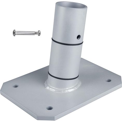 Support de terrasse de qualité supérieure, Fixation pour Voile d'ombrage, Support pour Voile, mât d'ombrage, résistant aux intempéries 10708, Acier galvanisé (1/5)