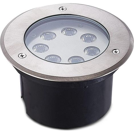 Spot LED extérieur ETNA - 7W encastrable Miidex Lighting® blanc-neutre-4000k - inox-316 (1/3)