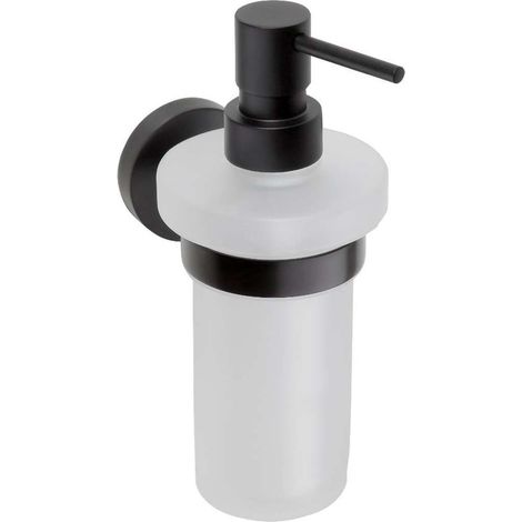 BEMETA Distributore di sapone a parete BEMETA DARK in ottone nero e vetro da 230 ml (104109010) (1/5)
