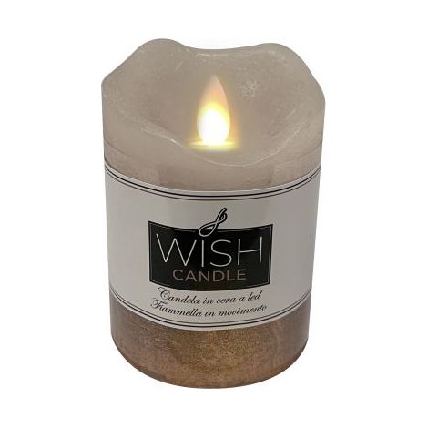 CANDELA LED WISH CANDLE H.10 D.7,5 BRONZE