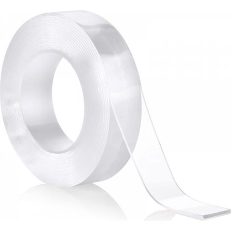 Ruban adhésif double face nano 0,5 mm d'épaisseur 30 mm de large 1 m de long 1 pièce avec colle magique adhésive transparente pour coller des objets (1/5)
