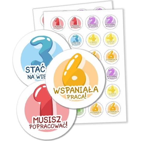 Adesivi motivazionali - Valutazioni 48 pezzi
