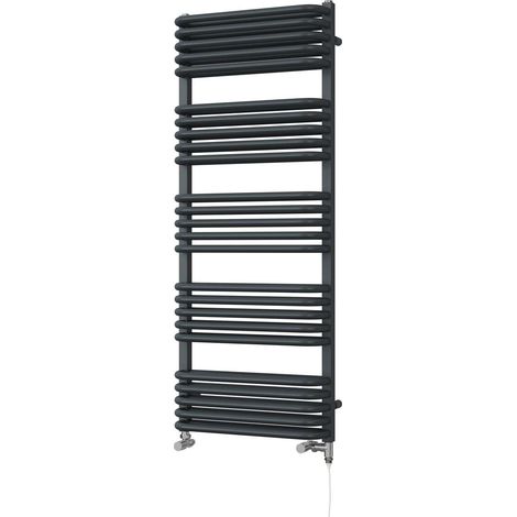 Crossmoor - Anthracite Dual Fuel Towel Rail H1269mm x W500mm Standard (1/3)