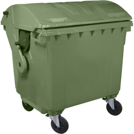 Bac roulant 4 roues premium 1100l- lot de 5