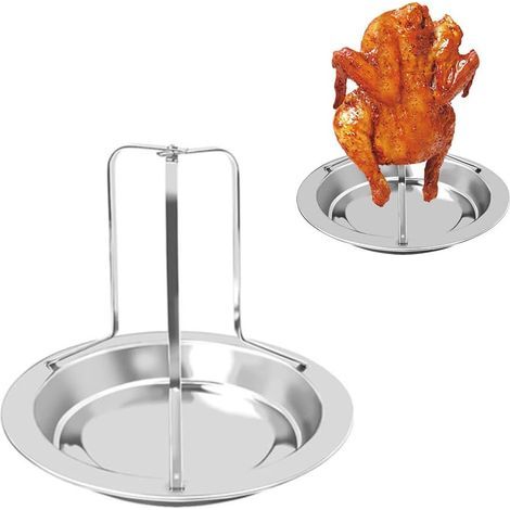 Acier Inoxydable Support à Poulet, Support Vertical Poulet, Rôtissoire à Poulet Anti Adhésif, Grilles Rôtir Verticales, Rôtissoire à Poulet Anti Adhésif, pour Four, Barbecue, Accessoires Gril- (1/5)