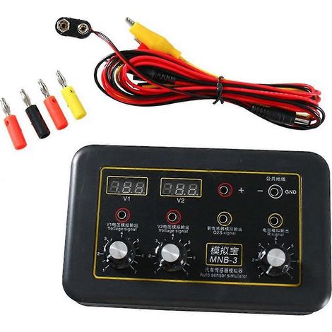 -3 Simulateur de capteur automatique pour véhicule automobile, générateur de signal, voltmètre, capteur d'oxygène et de pression d'huile pour voiture (1/5)