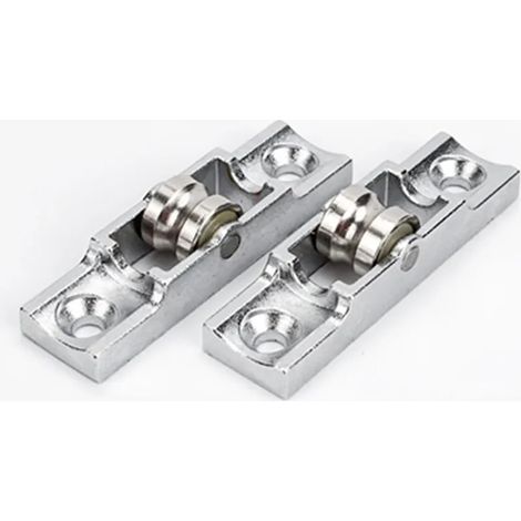 Roulette fenêtre coulissante Dinggu 2D2C05 alliage zinc robuste lot de 4 pièces pour profilé PVC série 88/80 charge 45kg (1/4)