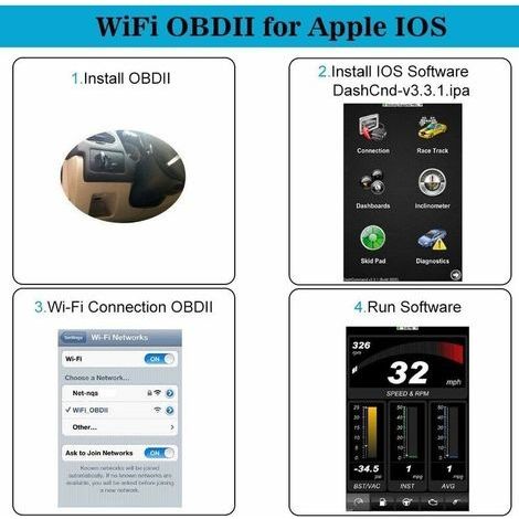 OBD2-Kfz-Diagnosegerät, Kfz-Diagnosegerät, WLAN-OBD-Adapter, markenübergreifender Fehlercodescanner, ELM327-Motordiagnosegeräte (1/4)
