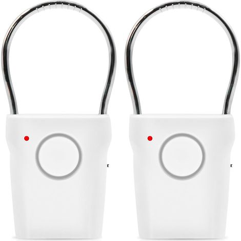 Alarme De Porte Et Fenêtre: Pièces Alarme De Poignée Porte, D'alarme Antivol sans Fil Anti-Intrusion, Alarmes De Portes à Capteur Tactile 120db pour Hôtel, Voyage, Chambre à Coucher, Blanc (1/5)