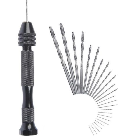 Handbohrmaschine, verstellbares Handbohrmaschinen-Set, 25 Mini-Bohrer für Walnuss-, Bernstein- und Olivenholzmodelle (1/4)