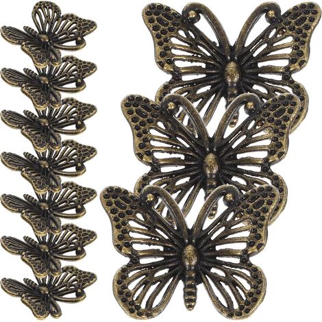 Poignées de meubles Healeved Butterfly Knob, lot 10, en alliage métallique, pour commode, salon,