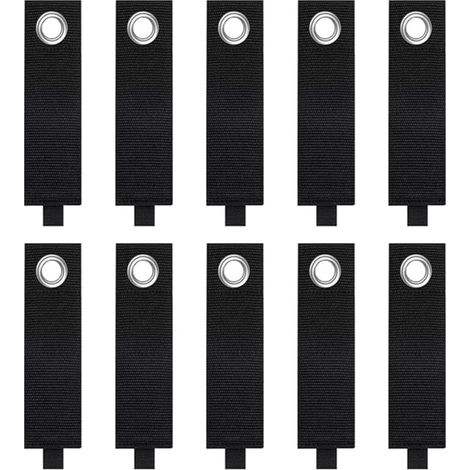 10PCS Organisateur Support Rallonge, Sangles Rangement d'extension Robustes Sangles Câble à Boucle à Crochet Portables avec Œillet pour le Stockage de Câbles de Cordes de Tuyau d'arrosage (1/5)