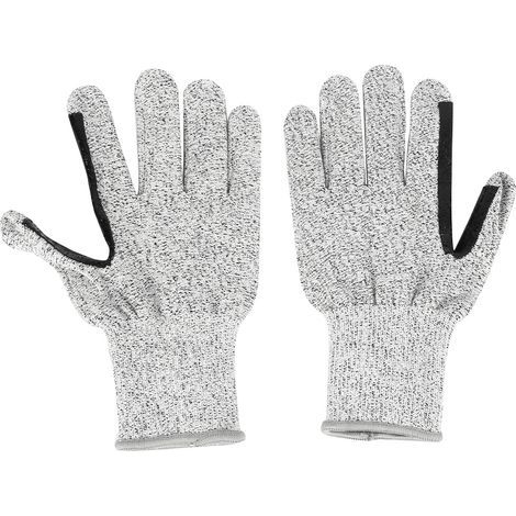 Gants anti-coupures niveau 5 HPPE, 13 points, gel de silice, gris chiné, protection des mains (1/5)