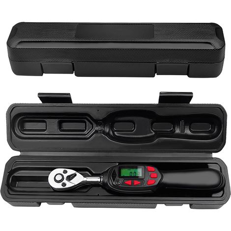 Clé dynamométrique numérique 3/8" 3-60Nm ±2% Précision Buzzer LED Bidirectionnelle 5 Unités Mode Préréglage Auto-correction (1/4)
