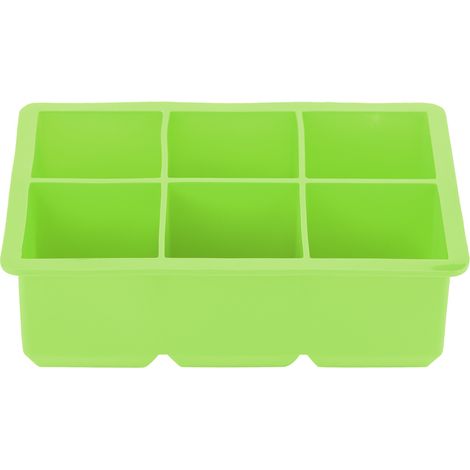 Bac à glaçons carré en silicone à 6 compartiments