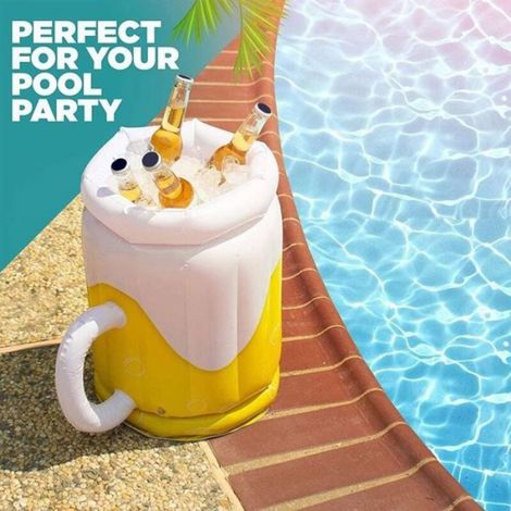 Seau à glace gonflable portable taille 32x44x44 cm pour bar piscine ou extérieur idéal pour boissons (1/4)