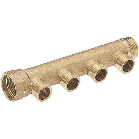Collettore Lineare in Ottone per Riscaldamento Maschio Femmina 3/4 x 4 Icma
