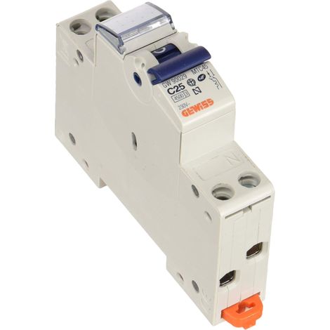 Interruttore Magnetotermico Compatto 1P con N C. Nominale 25A Gewiss (1/2)