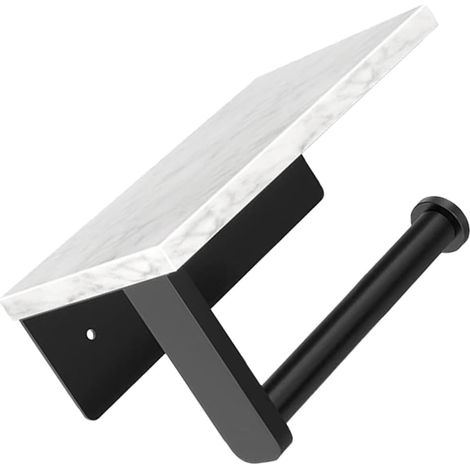 Steel Toilet Paper Holder with Wall Shelf for Bathroom (1/5)