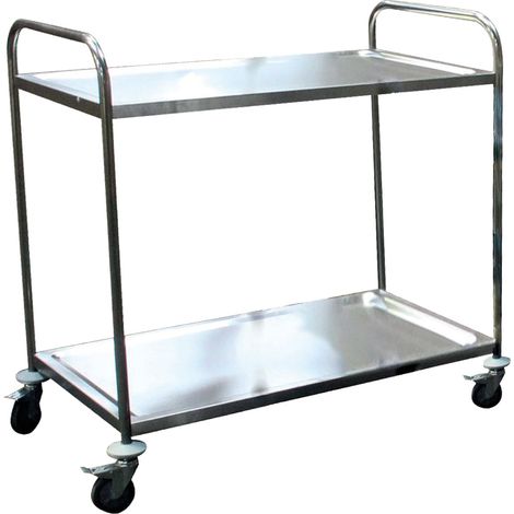 DESSERTE DEMONTABLE INOX 201 4 ROUES-L2G