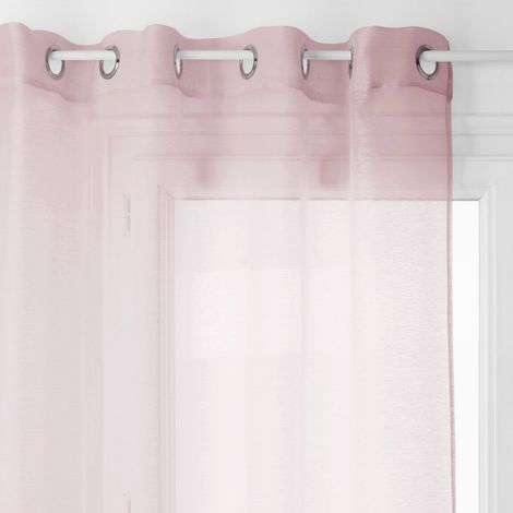 Voilage "Moly" tamisant 135 x 240 cm Atmosphera - Rose
