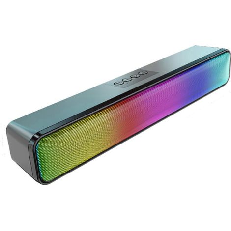Geräuschunterdrückender Lautsprecher, kabellose Soundbox mit Subwoofer und RGB-Beleuchtung für Damen und Herren