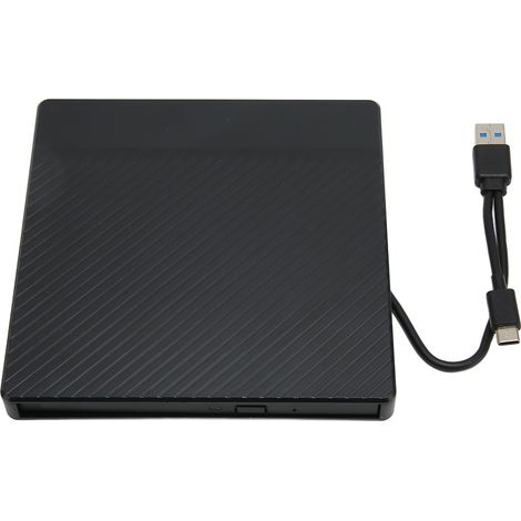 Graveur DVD externe portable USB 3.0, interface USB-C, épaisseur 9,5 mm, débit de transfert de 5 Gbit/s. (1/4)