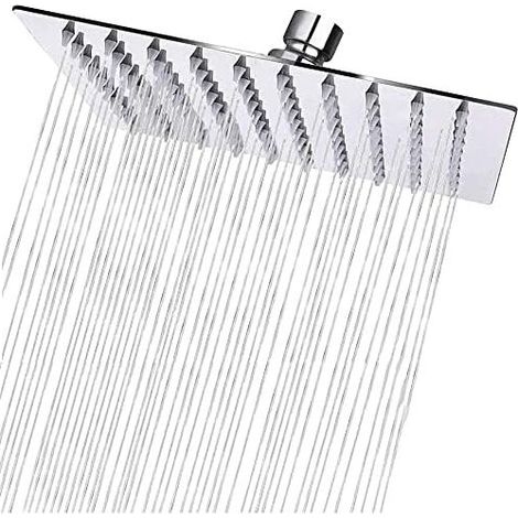 UlisemTete de douche Pluie Carré en Acier Inox 50CM - Haute Pression Pommeau Douche, Économiseur d'Eau, Anti-Calcaire, Rotation 360°, Installation Facile (1/4)