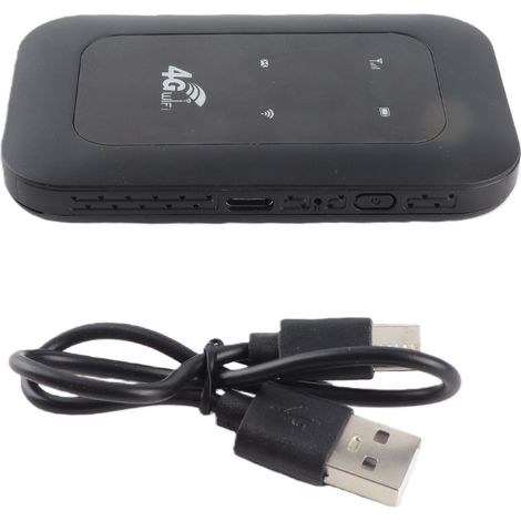 Routeur WiFi 4G LTE Portable, Haut Débit 300 Mbps, Batterie 2100mAh, Supporte 10 Appareils, Slot SIM, Idéal Voyage (1/5)