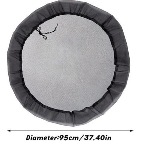 4 Pièces Filet pour Citerne d'Eau de Pluie, 95cm Filet de Protection pour Récupérateur d'Eau, Housse pour Tonneau de Pluie avec Cord