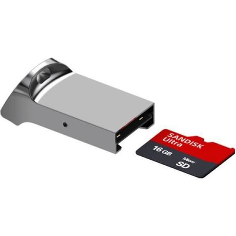 Lecteur De Carte Mémoire - USB 2.0 - Aluminium - Compatible TF Micro SD Jusqu'à 256 Go - Pour PC Et Ordinateur Portable - 1 Pièce