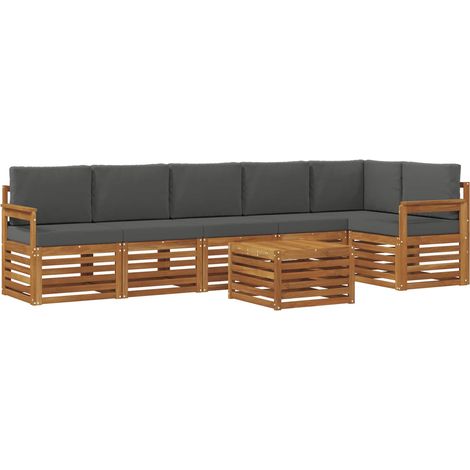 Sectional Sofa Set with Cushion 7 pcs Natural and Anthracite vidaXL (1/5)
