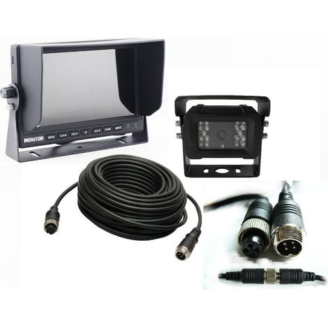 KIT CÁMARA DE MARCHA ATRÁS MONITOR 7'' HQ HEAVY 12V 24V