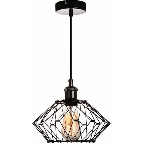 Suspension industrielle noire métal Cameleon E27 40W