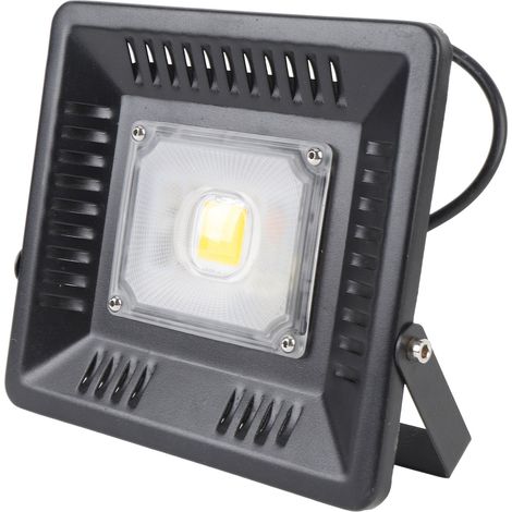Projecteur LED 50W IP65 étanche câblé 5000lm ultra lumineux avec support métallique orientable pour extérieur lumière chaude (1/5)