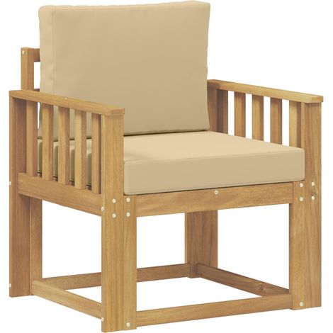 2 Stück Outdoor-Sofagarnitur Polyester Weiß und Beige vidaXL