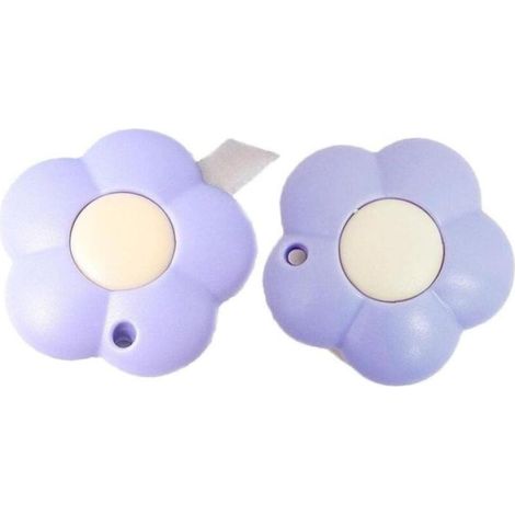 Violet,Mini Couteau Utilitaire 2 pièces Mignon Fleur Forme rétractable Couteau Utilitaire Coupeboîte ouvreLettre avec Trou Papier Outil de Coupe (1/5)
