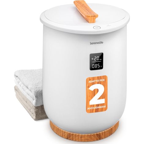 SereneLife Scaldasalviette Elettrico Bagno 20 Litri, Scaldasalviette Bagno Riscalda 2 Asciugamani o Coperte, Timer 20-90 Minuti, Display Digitale, Portaprofumo, 33 x 33 x 48 cm (1/5)
