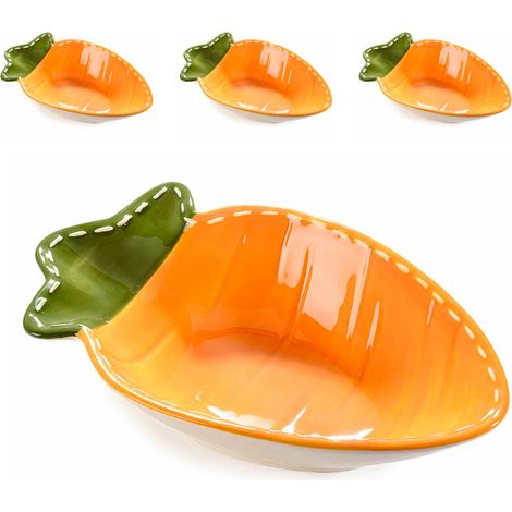Contenitori per Alimenti in Ceramica a Forma di Carota, Piatti da Aperitivo Set da 3 Pezzi (1/2)