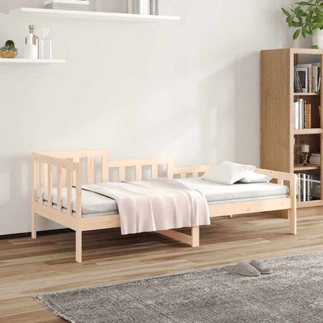 Sofá cama sin colchón madera maciza de pino 90x190 cm (1/5)