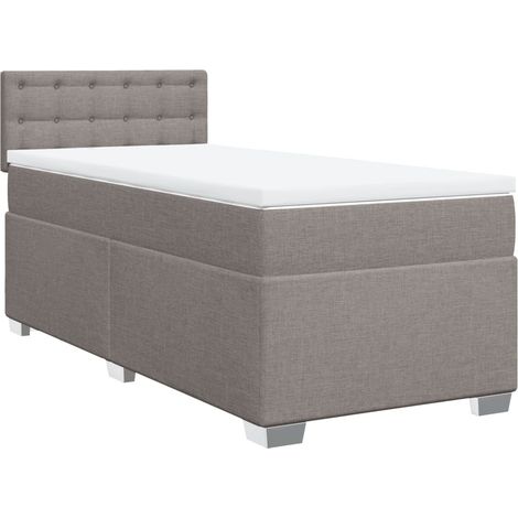 Maison Exclusive - Boxspringbett mit Matratze Taupe 90x200 cm Sto