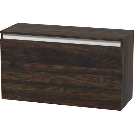 Comodino sospeso noce 80x30x45cm avec tiroir sans poignée fixation murale