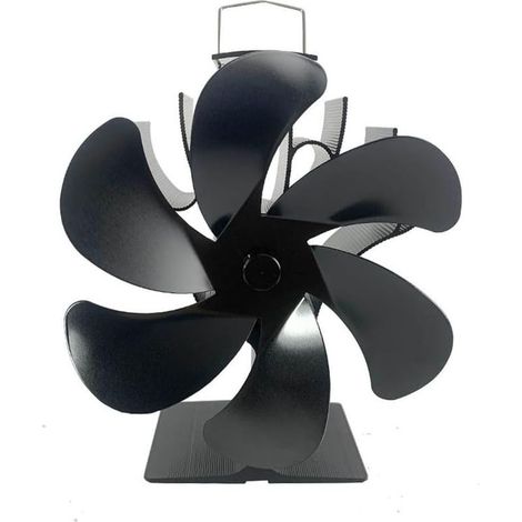 Ventilateur de poêle, 6 pales, ventilateur de cheminée, ventilateur de poêle à bois au design intelligent contribuant à un réchauffement plus rapide dans les espaces de vie (1/5)