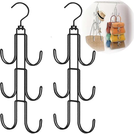 Handtaschen-Organizer, Taschen-Organizer, platzsparender Schalhalter, Krawattenhalter für den Kleiderschrank, Gürtel-Organizer aus Metall, BH-Halter, Perücken- und Krawattenhalter