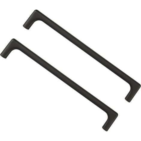 2pcs Poignee de Meuble Cuisine Noir, 224mm Entraxe de trou Poignees de Armoire de Style Europeen, Poignee de Alliage de Zinc (Vis inclus) (1/5)