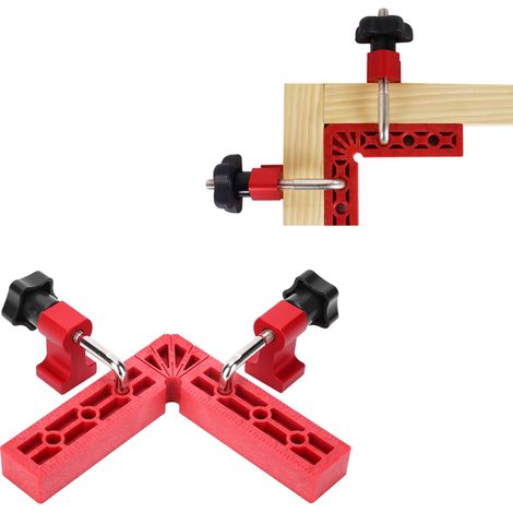 Équerre de fixation à 90° pour menuiserie, serre-joint en L 140x140mm
