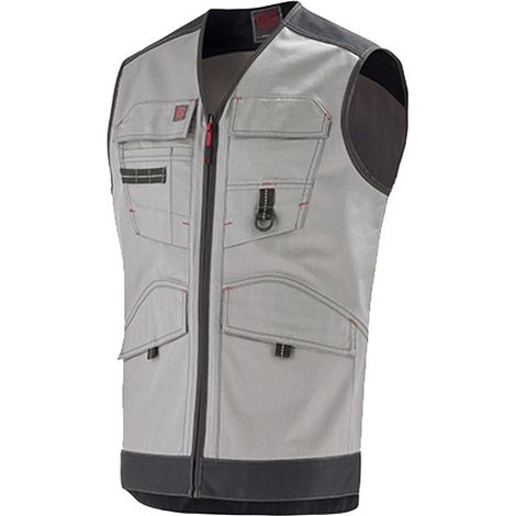 Gilet sans manches LAFONT TROWEL - Sergé 65% Coton/35% Polyester 250 g/m² Gris clair T5
