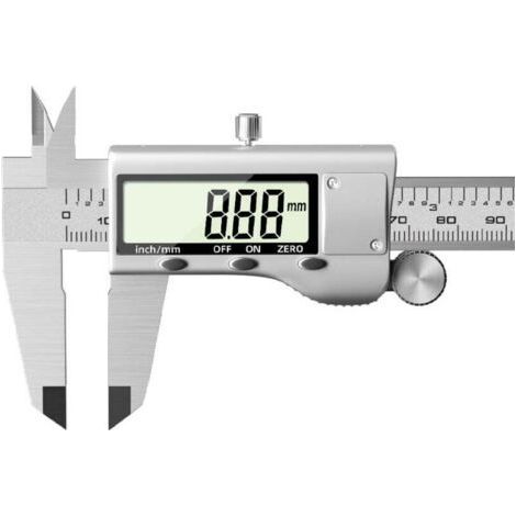 This stainless steel digital caliper features a large LCD display for easy conversion between imperial and metric units, making it suitable for home use and (1/4)