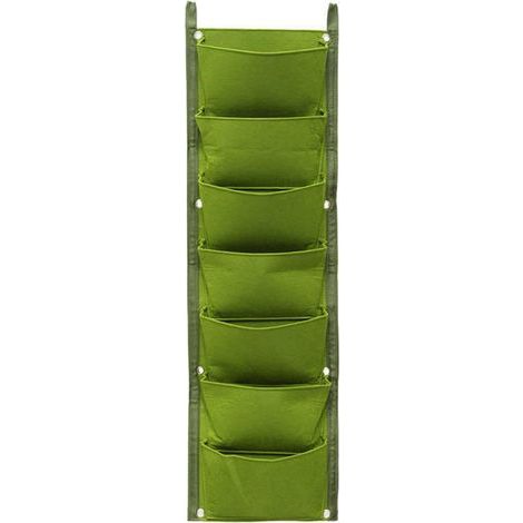 Sac à Plantes Mural, 7 Sacs de Plantation Murale, Sac de Plantation Vertical, Poche Mur Vegetal, Jardin Vertical Exterieur pour Balcon, Extérieur, Jardin, Cour (1/5)