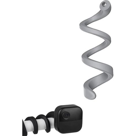 Support portable gris pour caméra de surveillance, support pour moniteur de surveillance domestique, support rotatif flexible compatible avec caméras clignotantes (1/5)